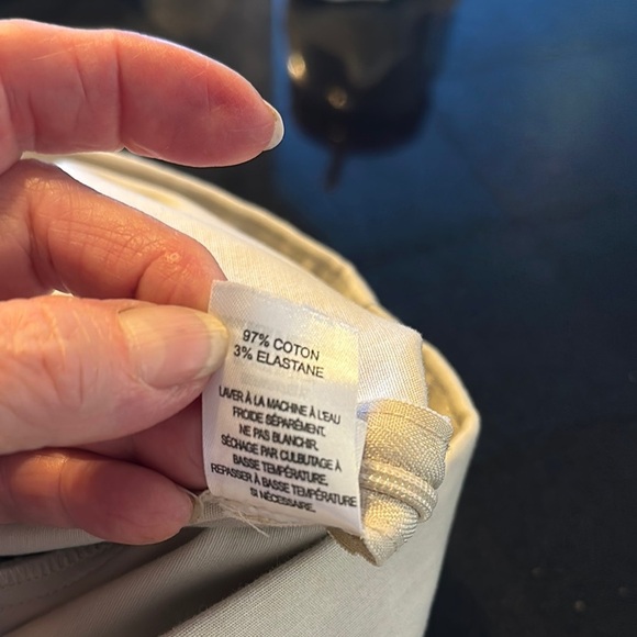 Crosby Beige Button-Accent Cropped Beige Trousers - Picture 10 of 10